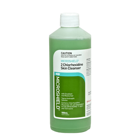 Microshield 2 Skin Cleaner 500ml 2% Chlorhexidine - Kalon Meraki