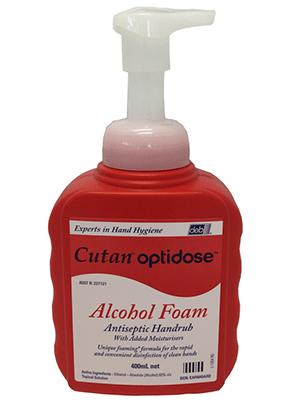Cutan® optidose Alcohol Foam Antiseptic Handrub 400mL - Ctn/12 - Kalon Meraki
